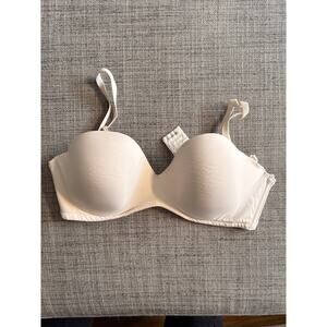 TEZENS Strapless Bra Beige Padded Underwire Convertible Multiway Smooth 34C